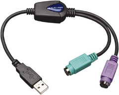 Tripp-Lite - Cable Adapter - USB to PS/2 Connector, Black, Use with Computers - All Tool & Supply