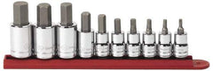 GearWrench - 10 Piece 3/8 & 1/2" Drive Inch Hex Bit Socket Set - 1/8 to 5/8" Hex - All Tool & Supply