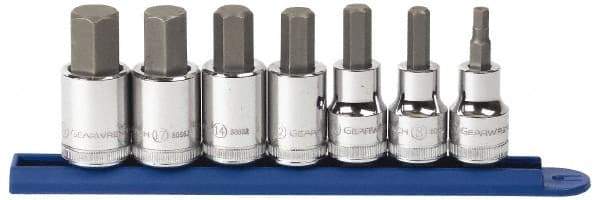 GearWrench - 7 Piece 1/2" Drive Metric Hex Bit Socket Set - 6 to 19mm Hex - All Tool & Supply