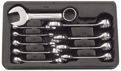 GearWrench - 10 Piece, 3/8" to 15/16", 12 Point Combination Wrench Set - Inch Measurement Standard, Full Polish Finish, Comes in Plastic Tray - All Tool & Supply