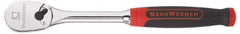 GearWrench - 1/4" Drive Pear Head Ratchet - Chrome Finish, 9" OAL, 60 Gear Teeth, Cushion Grip Handle, Flat Sealed Head - All Tool & Supply