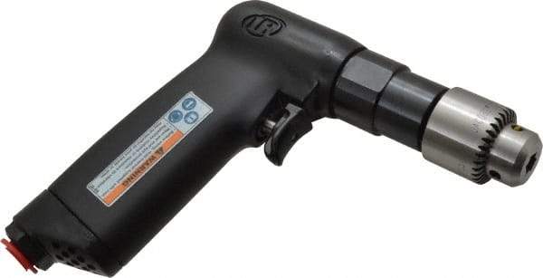 Ingersoll-Rand - 1/4" Keyed Chuck - Pistol Grip Handle, 2,800 RPM, 11 CFM, 0.25 hp, 90 psi - All Tool & Supply