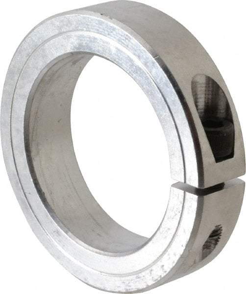 Climax Metal Products - 2-1/4" Bore, Aluminum, One Piece Clamping Shaft Collar - 3-1/4" Outside Diam, 3/4" Wide - All Tool & Supply