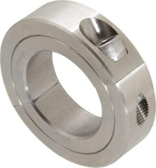 Climax Metal Products - 1-5/16" Bore, Stainless Steel, Two Piece Two Piece Split Shaft Collar - 2-1/4" Outside Diam, 9/16" Wide - All Tool & Supply