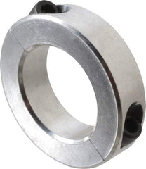 Climax Metal Products - 1-11/16" Bore, Aluminum, Two Piece Two Piece Split Shaft Collar - 2-3/4" Outside Diam, 11/16" Wide - All Tool & Supply