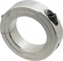 Climax Metal Products - 1-3/4" Bore, Aluminum, Two Piece Two Piece Split Shaft Collar - 2-3/4" Outside Diam, 11/16" Wide - All Tool & Supply