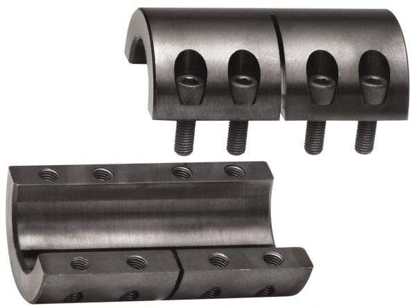 Climax Metal Products - 3/4" Inside x 1-1/2" Outside Diam, Two Piece Rigid Coupling without Keyway - 2-1/4" Long - All Tool & Supply