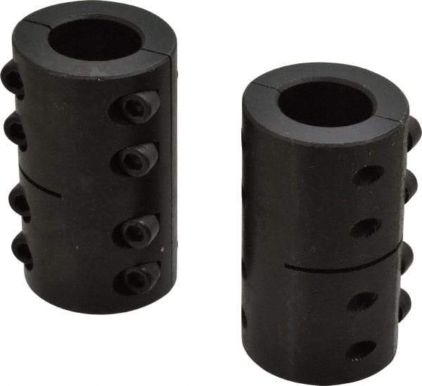 Climax Metal Products - 1" Inside x 1-3/4" Outside Diam, Two Piece Rigid Coupling without Keyway - 3" Long - All Tool & Supply