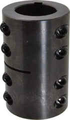 Climax Metal Products - 1-1/4" Inside x 2-1/16" Outside Diam, Two Piece Rigid Coupling with Keyway - 3-1/4" Long x 1/4" Keyway Width x 1/8" Keyway Depth - All Tool & Supply