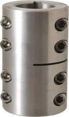 Climax Metal Products - 1-1/4" Inside x 2-1/16" Outside Diam, Two Piece Rigid Coupling with Keyway - 3-1/4" Long x 1/4" Keyway Width x 1/8" Keyway Depth - All Tool & Supply