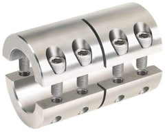 Climax Metal Products - 40mm Inside x 77mm Outside Diam, Metric Two-Piece Clamping Rigid Coupling - 108mm Long - All Tool & Supply