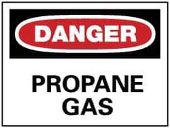 NMC - "Danger - Propane Gas", 7" Long x 10" Wide, Rigid Plastic Safety Sign - Rectangle, 0.05" Thick, Use for Hazardous Materials - All Tool & Supply