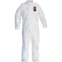 KleenGuard - Size XL SMS General Purpose Coveralls - White, Zipper Closure, Open Cuffs, Open Ankles, Seamless - All Tool & Supply