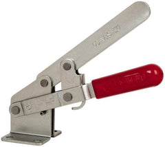 De-Sta-Co - 1,200 Lb Holding Capacity, Vertical Handle, Manual Hold Down Toggle Clamp - 72° Handle Movement, 140° Bar Opening, Solid Bar, Flanged Base, Carbon Steel - All Tool & Supply