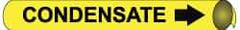 NMC - Pipe Marker with Condensate Legend and Arrow Graphic - 3/4 to 1" Pipe Outside Diam, Black on Yellow - All Tool & Supply