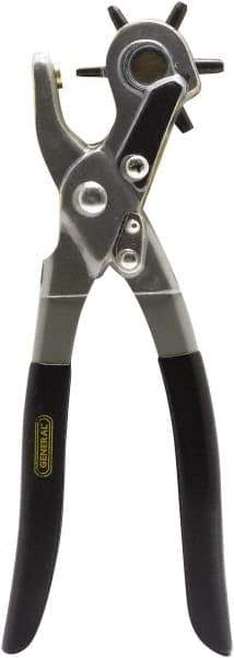 General - 5/64", 3/32", 7/64", 1/8", 5/32" & 3/16" Revolving Punch Pliers Punch - 1/8 to 3/8" Range - All Tool & Supply