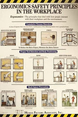 NMC - 24" Wide x 36" High Laminated Paper Ergonomics Information Poster - English - All Tool & Supply