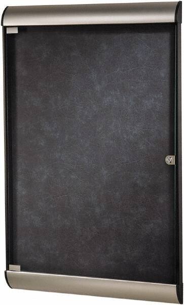 Ghent - 96" Wide x 47.13" High Enclosed Cork Bulletin Board - Natural Cork, Aluminum Frame - All Tool & Supply