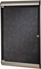 Ghent - 96" Wide x 47.13" High Enclosed Cork Bulletin Board - Natural Cork, Aluminum Frame - All Tool & Supply