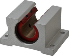 Pacific Bearing - 1/2" ID, 2" OAW x 1.688" OAL x 1-5/8" OAH Open Pillow Block - 975 Lb Static Cap, 1.688" Btw Mnt Hole Ctrs, 0.687" Base-to-Ctr Ht, Aluminum - All Tool & Supply