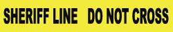 NMC - 1,000' Long x 3" Wide Roll, Polyethylene, Yellow Barricade Tape - Message: Sheriff Line - Do Not Cross - All Tool & Supply