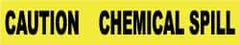 NMC - 1,000' Long x 3" Wide Roll, Polyethylene, Yellow Barricade Tape - Message: Caution - Chemical Spill - All Tool & Supply