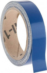 NMC - Blue Solid Color Vinyl Tape - 1" Wide x 30' Long x 0.002" Thick, General Traffic - All Tool & Supply