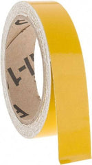 NMC - Yellow Solid Color Vinyl Tape - 1" Wide x 30' Long x 0.002" Thick, General Traffic - All Tool & Supply