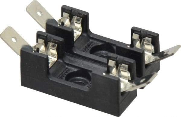 Cooper Bussmann - 2 Pole, 300 VAC/VDC, 30 Amp, Bolt-in Fuse Block - 1/4 Inch Diameter x 1-1/4 Inch Fuse Length, 2 Inch Long x 1-1/8 Inch Wide x 14.3mm High Block, 266°F - All Tool & Supply