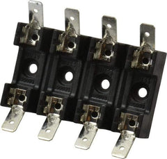 Cooper Bussmann - 4 Pole, 300 VAC/VDC, 30 Amp, Bolt-in Fuse Block - 1/4 Inch Diameter x 1-1/4 Inch Fuse Length, 2 Inch Long x 2-3/8 Inch Wide x 14.3mm High Block, 266°F - All Tool & Supply