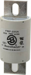 Cooper Bussmann - 700 VAC/VDC, 225 Amp, Fast-Acting Semiconductor/High Speed Fuse - Stud Mount Mount, 5-3/32" OAL, 200 (RMS), 50 at DC kA Rating, 2" Diam - All Tool & Supply