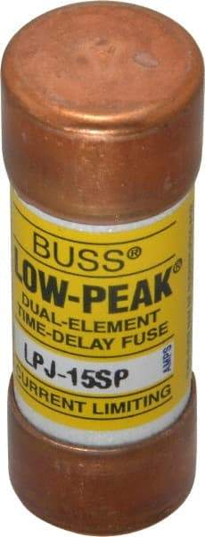 Cooper Bussmann - 300 VDC, 600 VAC, 15 Amp, Time Delay General Purpose Fuse - Fuse Holder Mount, 2-1/4" OAL, 100 at DC, 300 at AC (RMS) kA Rating, 13/16" Diam - All Tool & Supply