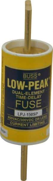 Cooper Bussmann - 300 VDC, 600 VAC, 150 Amp, Time Delay General Purpose Fuse - Bolt-on Mount, 5-3/4" OAL, 100 at DC, 300 at AC (RMS) kA Rating, 1-5/8" Diam - All Tool & Supply