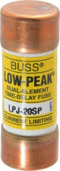 Cooper Bussmann - 300 VDC, 600 VAC, 20 Amp, Time Delay General Purpose Fuse - Fuse Holder Mount, 2-1/4" OAL, 100 at DC, 300 at AC (RMS) kA Rating, 13/16" Diam - All Tool & Supply