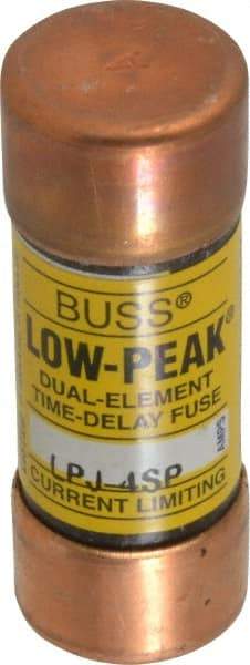 Cooper Bussmann - 300 VDC, 600 VAC, 4 Amp, Time Delay General Purpose Fuse - Fuse Holder Mount, 2-1/4" OAL, 100 at DC, 300 at AC (RMS) kA Rating, 13/16" Diam - All Tool & Supply