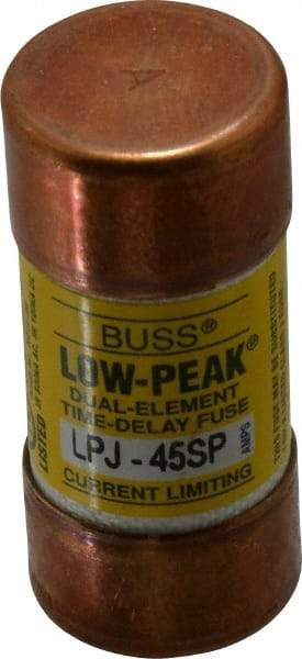 Cooper Bussmann - 300 VDC, 600 VAC, 45 Amp, Time Delay General Purpose Fuse - Fuse Holder Mount, 2-3/8" OAL, 100 at DC, 300 at AC (RMS) kA Rating, 1-1/16" Diam - All Tool & Supply