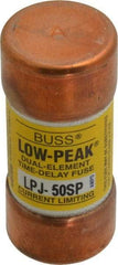 Cooper Bussmann - 300 VDC, 600 VAC, 50 Amp, Time Delay General Purpose Fuse - Fuse Holder Mount, 2-3/8" OAL, 100 at DC, 300 at AC (RMS) kA Rating, 1-1/16" Diam - All Tool & Supply