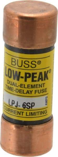 Cooper Bussmann - 300 VDC, 600 VAC, 6 Amp, Time Delay General Purpose Fuse - Fuse Holder Mount, 2-1/4" OAL, 100 at DC, 300 at AC (RMS) kA Rating, 13/16" Diam - All Tool & Supply