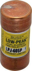 Cooper Bussmann - 300 VDC, 600 VAC, 60 Amp, Time Delay General Purpose Fuse - Fuse Holder Mount, 2-3/8" OAL, 100 at DC, 300 at AC (RMS) kA Rating, 1-1/16" Diam - All Tool & Supply