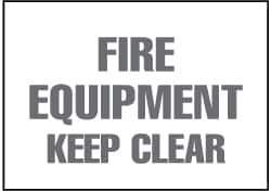 NMC - "Fire Equipment - Keep Clear", 7" Long x 10" Wide, Rigid Plastic Safety Sign - Rectangle, 0.05" Thick, Use for Accident Prevention - All Tool & Supply