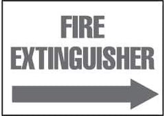 NMC - Fire Extinguisher, Pressure Sensitive Vinyl Fire Sign - 14" Wide x 10" High - All Tool & Supply