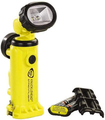 Streamlight - White LED Bulb, 200 Lumens, Spotlight/Lantern Flashlight - Yellow Plastic Body, 4 AA Alkaline Batteries Included - All Tool & Supply