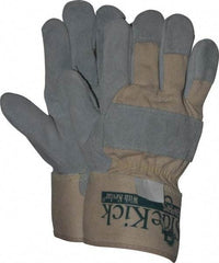 MCR Safety - Size S Cowhide Work Gloves - Uncoated, Safety Cuff, Gray, Paired - All Tool & Supply