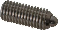 Gibraltar - M12 x 1.75, 1.102" Thread Length, 0.157" Plunger Projection, Stainless Steel Threaded Spring Plunger - 0.236" Max Plunger Diam, 1.102" Plunger Length, 10.12 Lb Init End Force, 24.73 Lb Final End Force - All Tool & Supply