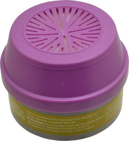 North - Olive and Purple P100 Cartridge and Filter Combination - Series 5500, 7700, 5400, 7600, Protects Against Acid Gas, Organic Vapor - All Tool & Supply