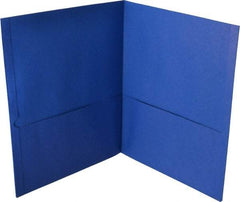 UNIVERSAL - 11" Long x 8-1/2" Wide Leatherette Two-Pocket Portfolios - Light Blue - All Tool & Supply