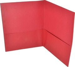 UNIVERSAL - 11" Long x 8-1/2" Wide Leatherette Two-Pocket Portfolios - Red - All Tool & Supply