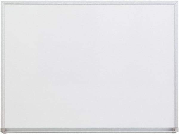 UNIVERSAL - 18" High x 24" Wide Melamine Dry Erase Board with 3/4" Rail - Aluminum, 5/8" Deep - All Tool & Supply