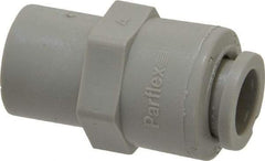 Parker - 3/8" Outside Diam, 1/4 NPTF, Acetal Push-to-Connect Tube Female Connector - 300 Max psi, Tan - All Tool & Supply