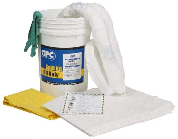 Brady SPC Sorbents - 9 Gal Capacity Universal Spill Kit - 6.5 Gal Bucket - All Tool & Supply